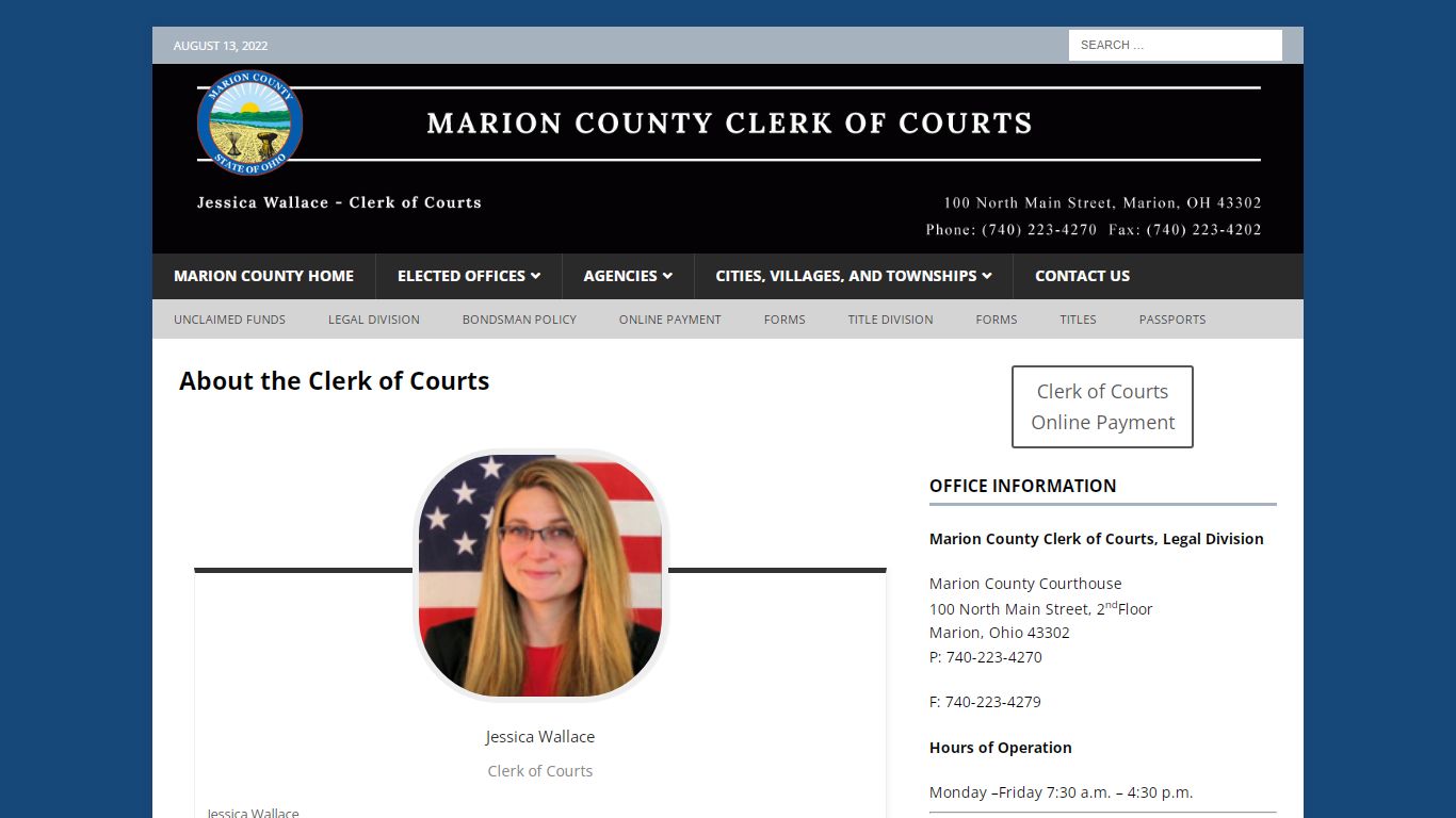 About the Clerk of Courts - Marion County, Ohio